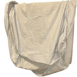 Yves Delorme Paris made France white blue Gingham TWIN fitted sheet